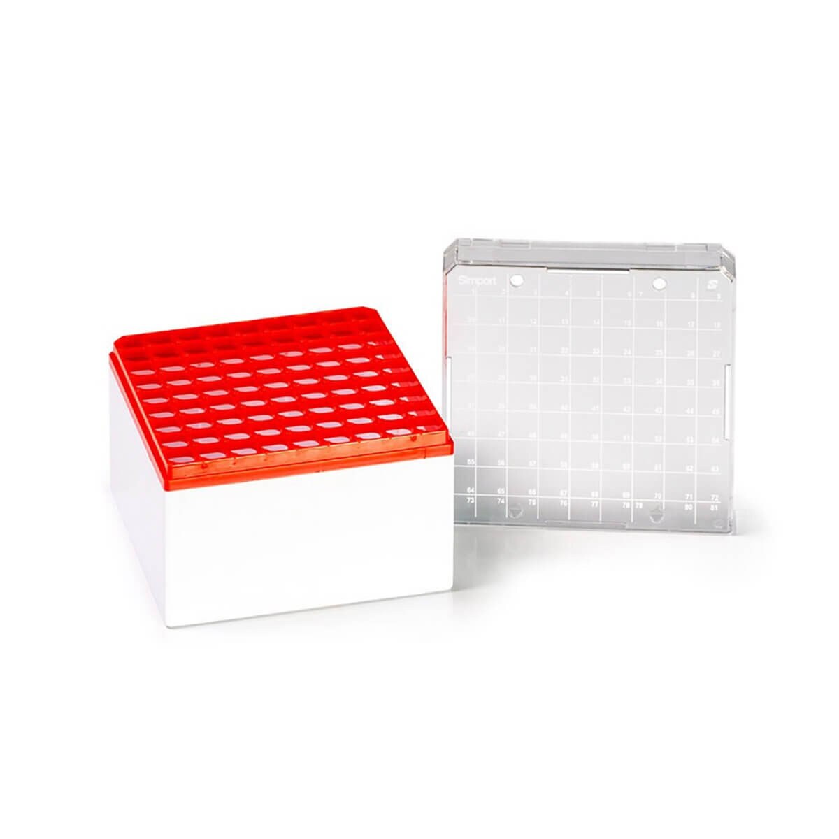 Cryogenic storage box, red